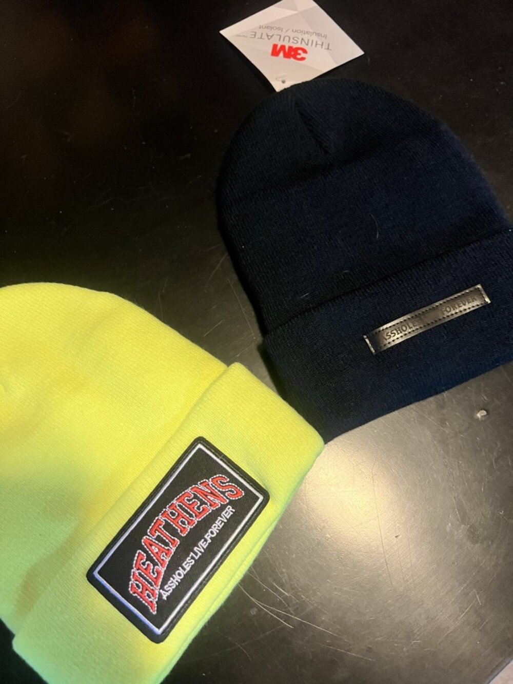 Assholes Live Forever beanies (set of two)